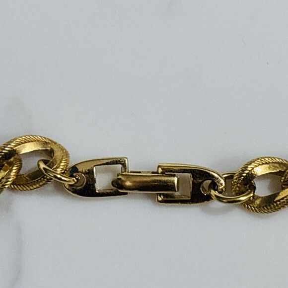 Vintage Napier Necklace Gold Tone Rope Twist Chain Link 24" - Picture 6 of 9